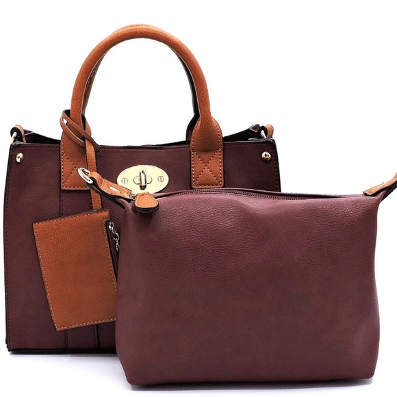 BOX SATCHEL 2 IN ONE BAG NAVY NWT - Picture 2 of 4